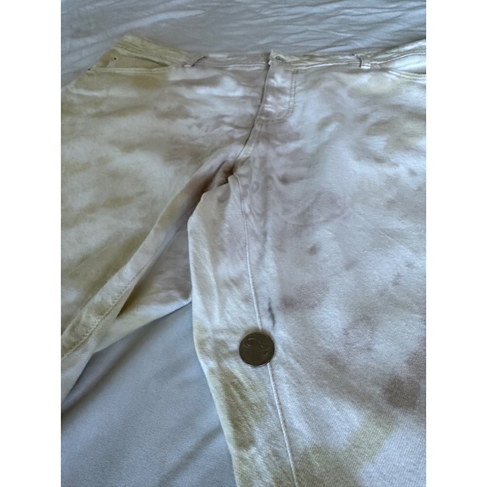 ANTHROPOLOGIE + Pilcro Slim Boyfriend Crop Tie Dye Jeans Plus Size 22W NEW $160 - Picture 13 of 13